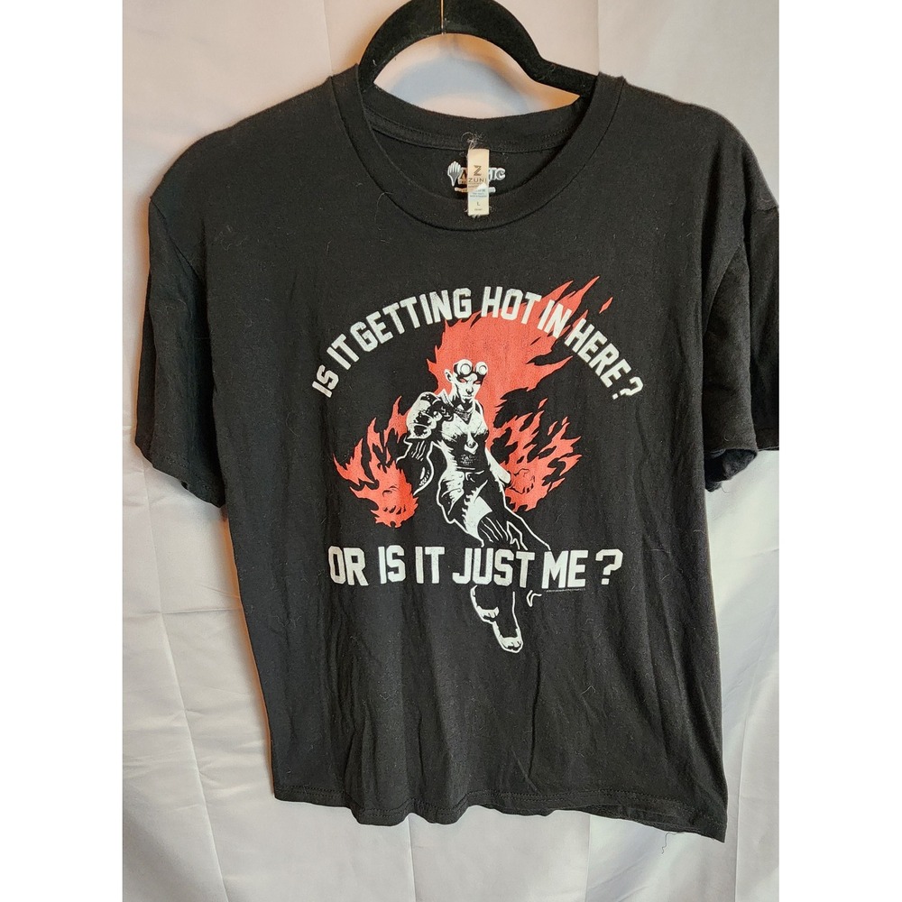 Magic The Gathering Chandra Nalaar Shirt Mens Large Black MTG Graphic Tee Zuni